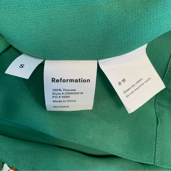 Reformation Garnet Floral Wrap Minidress Size S - Picture 6 of 6